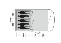 Outwell Lawndale 500 Tent -Outweli Camping Shop 111163 lawndale 500 drawing floorplan3