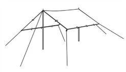 Robens Tarp 3 X 3m -Outweli Camping Shop 130108 Tarp 3x3 m Drawing Perspective 2