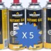 Milestone - 5 Packs Of 4 Gas Canisters - 220g -Outweli Camping Shop 5 X GAS