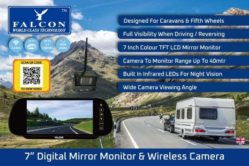 Falcon Digital Wireless Rear View Camera System Caravan Motorhome 3 Falcon Digital Wireless Rear View Camera System Caravan Motorhome