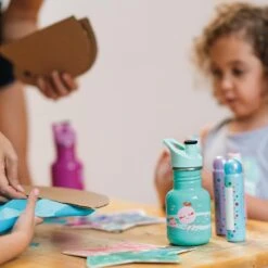 Klean Kanteen Kid Classic Sport Bottle 355ml - Surfs Up -Outweli Camping Shop K12CPPS JF Jellyfish graphic bottle lifestyle