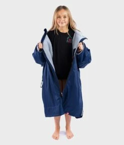 Dryrobe Advance Kids Long Sleeve NAVY GREY - RECYCLED -Outweli Camping Shop LS Navy 4 2024x2024 c048114a 2f8c 4346 bf21 89cf7a0dadb2