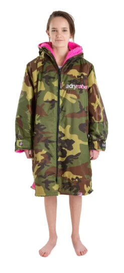 Dryrobe Advance Kids Long Sleeve Camouflage Pink - RECYCLED -Outweli Camping Shop S LS DA CAM PINK 222 2024x2024 be7032b7 ba14 4b73 a669 007f42686397