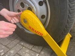 Milenco Wraith 2 Wheel Lock - Caravans -Outweli Camping Shop Wraith Motorhome Removal 1