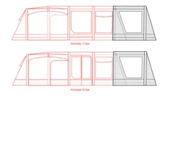 Outdoor Revolution Airedale 7SE And 9SE Front Porch Extension -Outweli Camping Shop airedale 7se 9se front porch extension floorplan 3