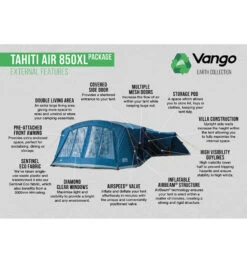 Vango Tahiiti 850XL Airbeam Tent 2023 -Outweli Camping Shop tahiti air 850xl 2