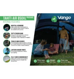 Vango Tahiiti 850XL Airbeam Tent 2023 -Outweli Camping Shop tahiti air 850xl 3